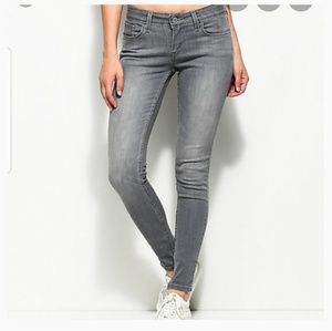 Levi's 535 super skinny grey jeans